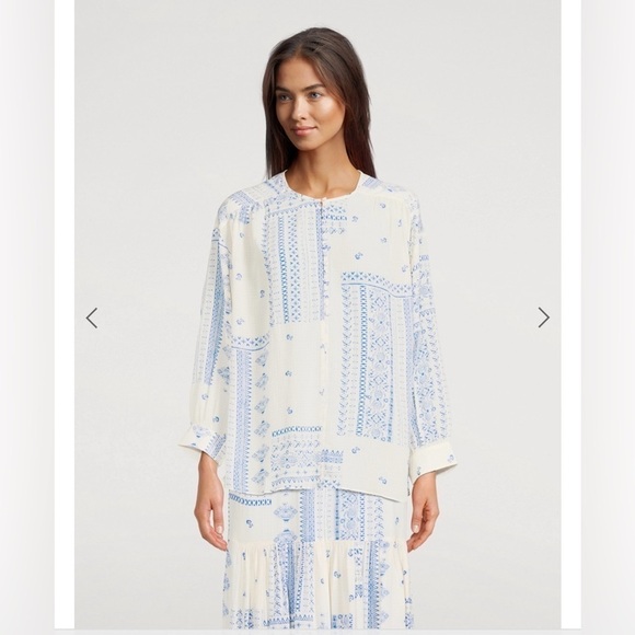 NWT BA&SH Isko Blouse and Skirt In Bandana Print- size Medium - Picture 3 of 15